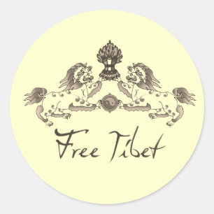 FRIA TIBET T-TRÖJA & UTRUSTAR RUNT KLISTERMÄRKE
