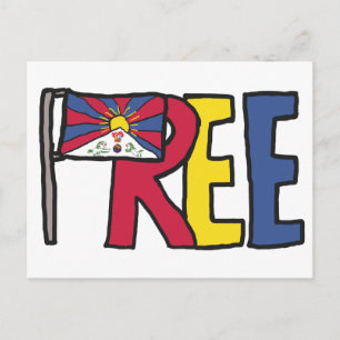 Fria Tibet Vykort