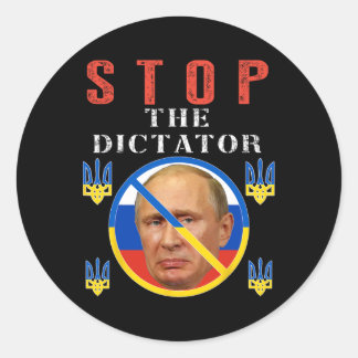 Fria Ukraina Be för ukrainska barn, barn, kvinnor Runt Klistermärke