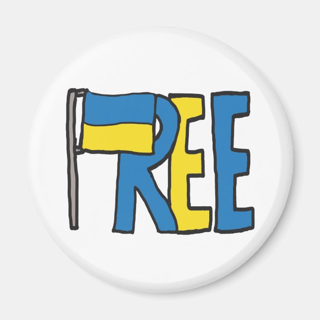 Fria Ukraina Magnet (Framsidan)