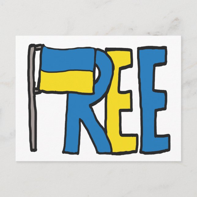 Fria Ukraina Vykort (Framsida)