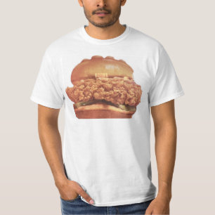 FRIAD CHICKEN-LOGOTYP OCH CHICKEN SANDWICH-POPEYS T SHIRT