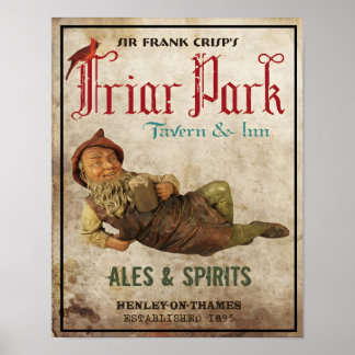 Friar Park Tavern & Inn-skylten Poster