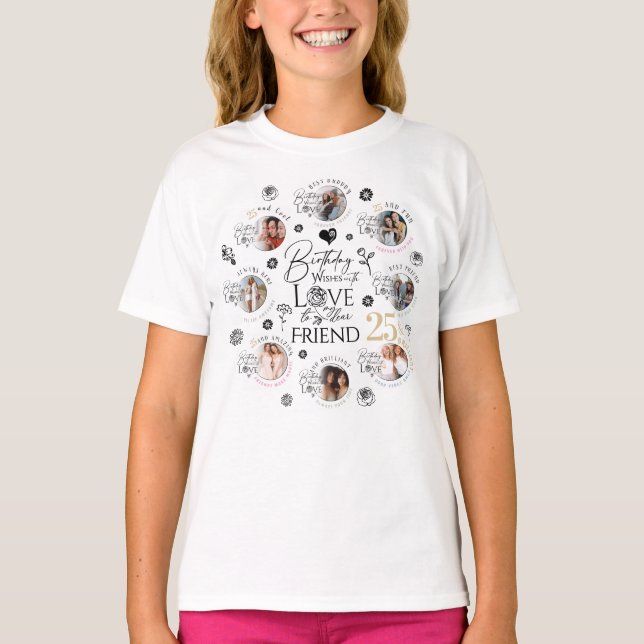 `FriBirthday Photo Collage T Shirt (Framsida)