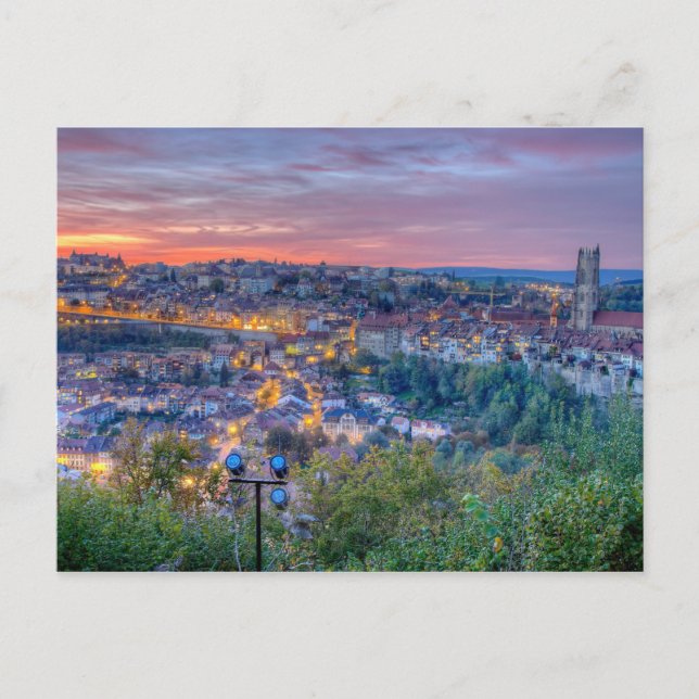 Fribourg City, Schweiz Vykort (Framsida)