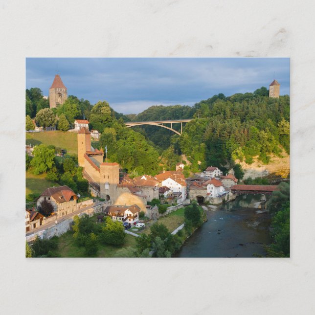 Fribourg, Schweiz Vykort (Framsida)