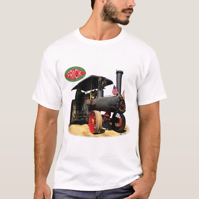 Frick 1911 Antique Steam Farm Engine Shirt T Shirt (Framsida)
