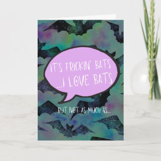 Frickin'Fladdermus Kärlek Card - lite gåva, årsdag Kort