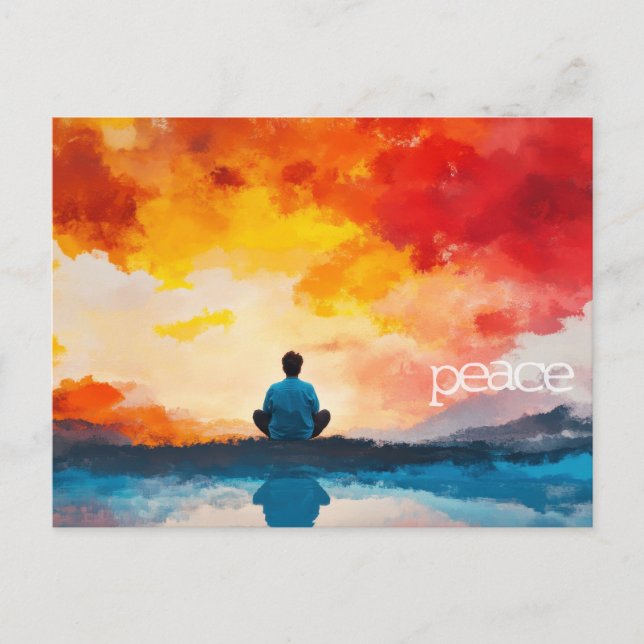 "frid" Skriptkort från Jesaja 26:3. Vykort (Framsida)