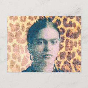 Frida Big Cat-utskriftsbakgrund Vykort
