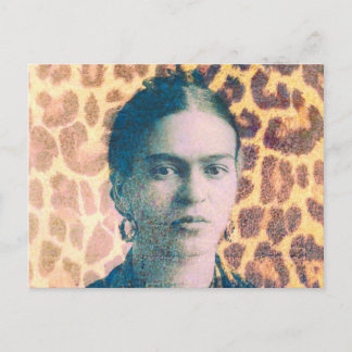 Frida Big Cat-utskriftsbakgrund Vykort