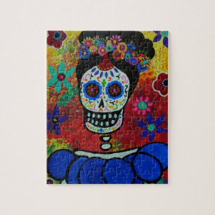 Frida Diameter de Los Muertos Förbrylla Pussel