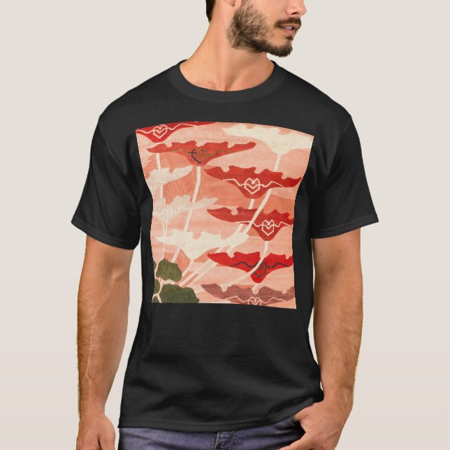 Frida Hansen Rosa Art nouveau Textile T Shirt (Framsida)