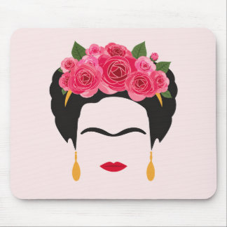 Frida Inspirerad Blommig Krona Musmatt Pink Rosor Musmatta