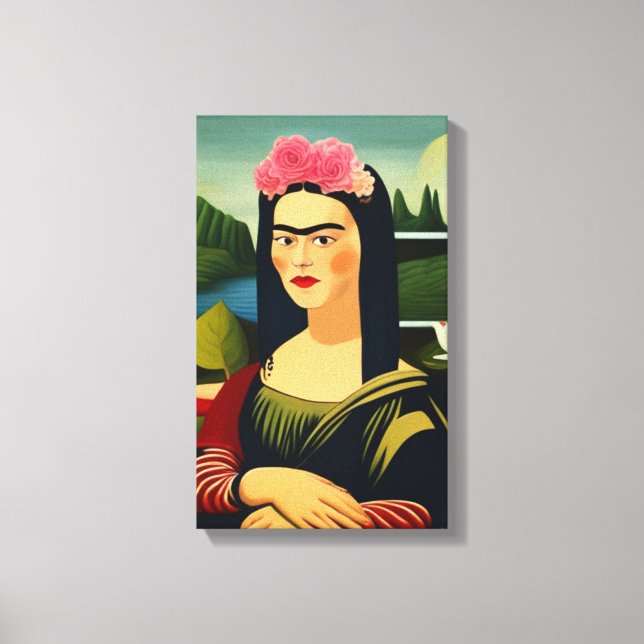 Frida Kahlo as Mona Lisa Canvastryck (Framsida)