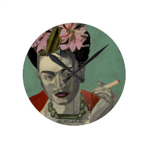 Frida Kahlo av Garcia Villegas Rund Klocka