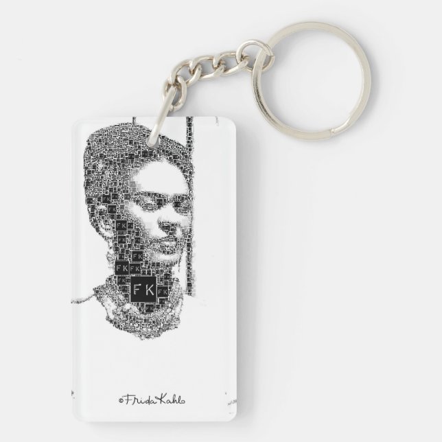 Frida Kahlo Black och White Porträtt (Baksidan)