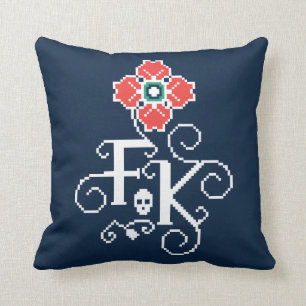 Frida Kahlo   blom- Tribute Kudde