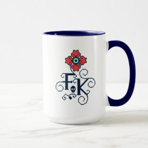 Frida Kahlo   blom- Tribute Mugg