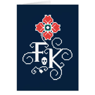 Frida Kahlo blom- Tribute OBS Kort
