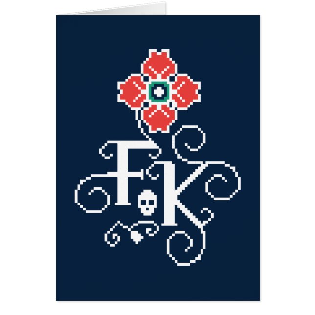 Frida Kahlo | blom- Tribute OBS Kort (Framsidan)