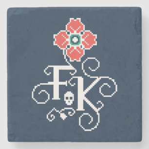 Frida Kahlo   blom- Tribute Stenunderlägg