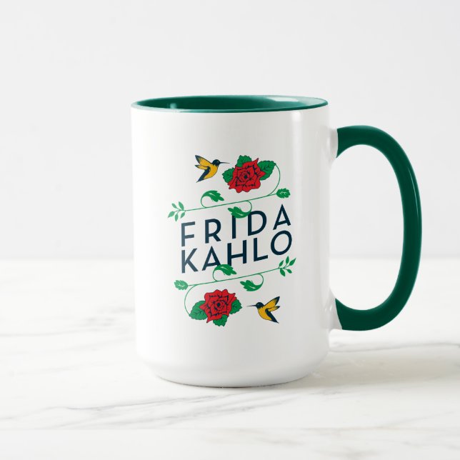 Frida Kahlo | blom- typografi Mugg (Höger)