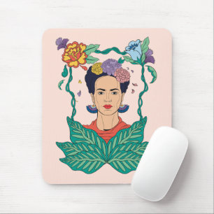 Frida Kahlo Blommigt Ram Graphic Musmatta