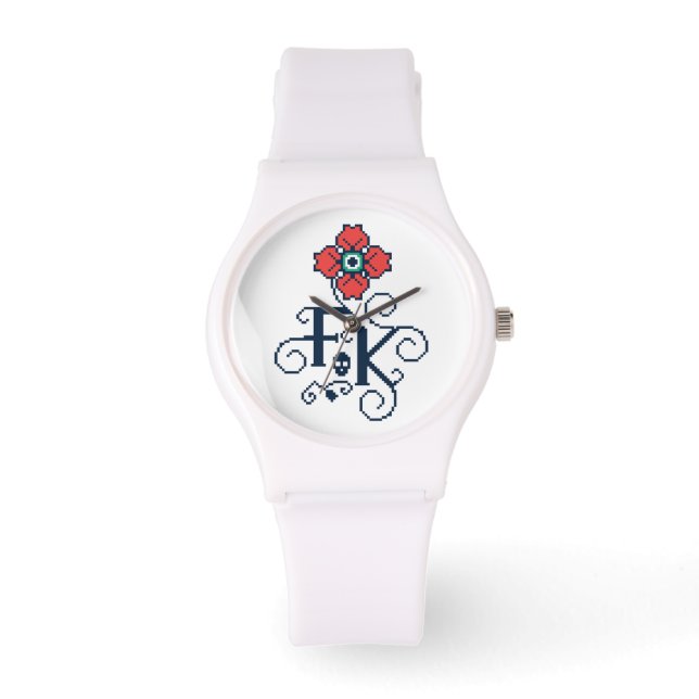 Frida Kahlo | Blommigt Tribute Armbandsur (Framsida)