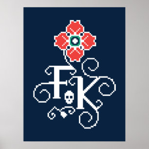Frida Kahlo   Blommigt Tribute Poster