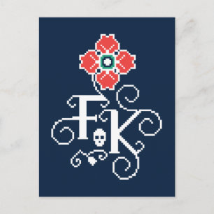 Frida Kahlo   Blommigt Tribute Vykort