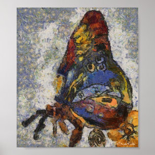 Frida Kahlo Butterfly Monet Inspired Poster