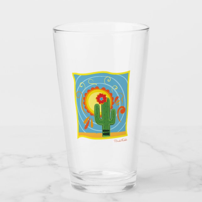 Frida Kahlo Cactus Graphic Glaskopp (Framsida)