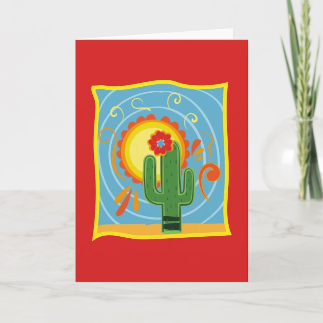Frida Kahlo Cactus Graphic Kort (Framsida)