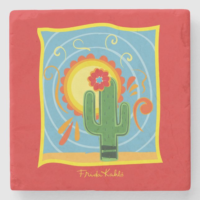 Frida Kahlo Cactus Graphic Stenunderlägg (Framsidan)