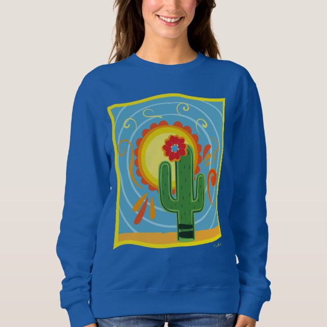 Frida Kahlo Cactus Graphic T Shirt (Framsida)
