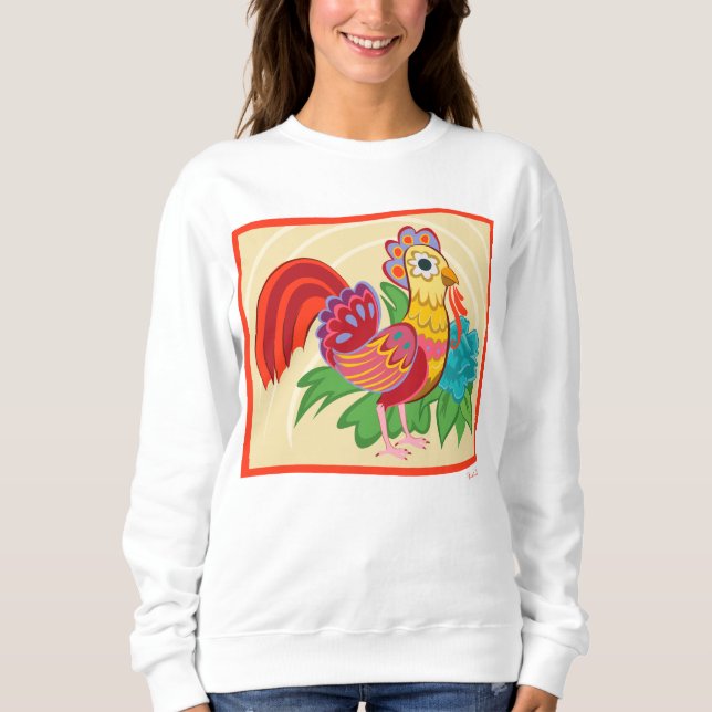 Frida Kahlo Chicken Graphic T Shirt (Framsida)