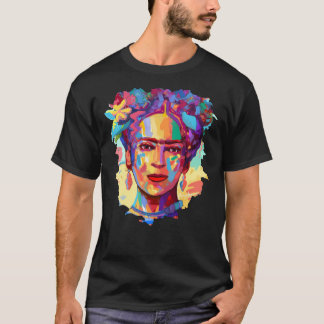 Frida Kahlo Colorful Porträtt Classic T-Shirt