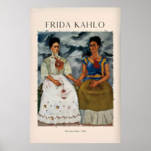 Frida Kahlo De två Fridor Berömd Konsttryck Poster