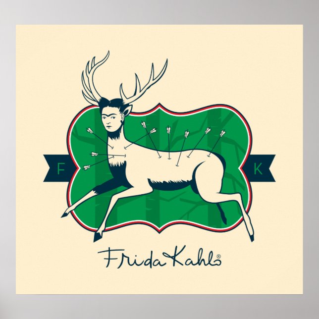 Frida Kahlo | Den skadade Hjorten Poster (Framsidan)