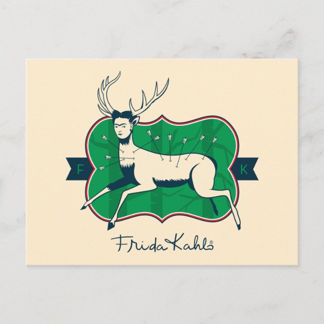 Frida Kahlo | Den skadade Hjorten Vykort (Framsida)