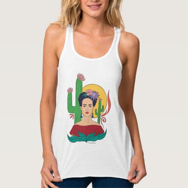 Frida Kahlo Desert Graphic Linne Med Racerback (Framsida)