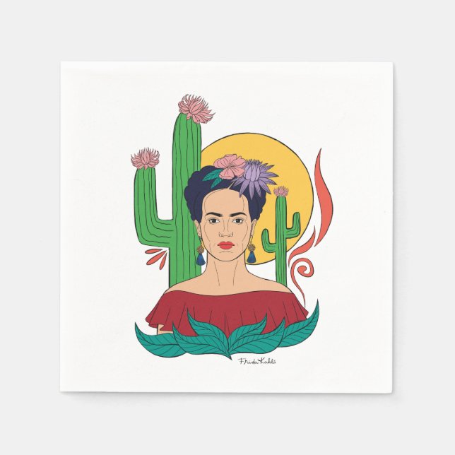 Frida Kahlo Desert Graphic Pappersservett (Framsidan)