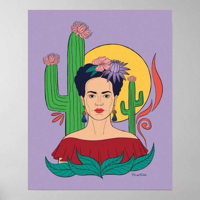 Frida Kahlo Desert Graphic Poster (Framsidan)