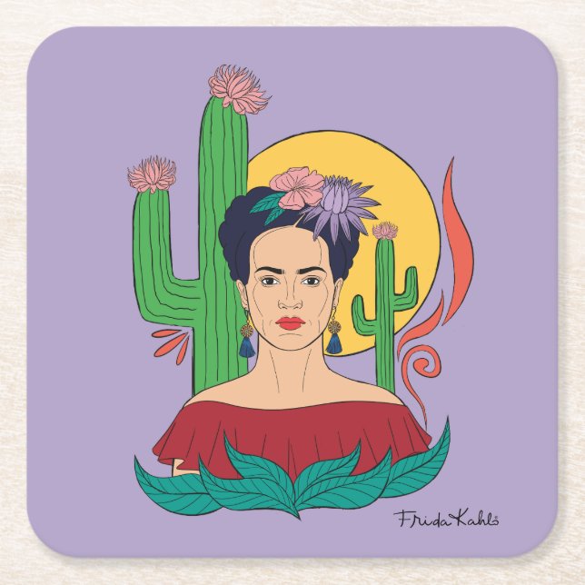 Frida Kahlo Desert Graphic Underlägg Papper Kvadrat (Framsidan)
