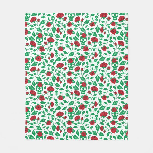 Frida Kahlo | döskallar & ro Fleecefilt (Framsidan)