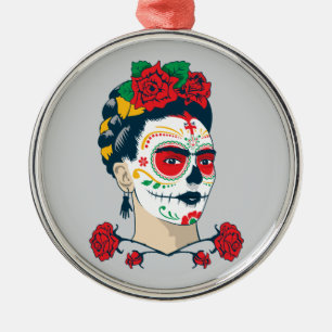 Frida Kahlo El Día de los Muertos Julgransprydnad Metall