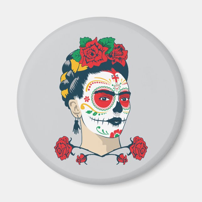Frida Kahlo | El Día de los Muertos Magnet (Framsidan)