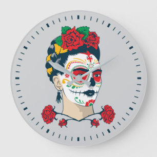 Frida Kahlo El Día de los Muertos Stor Klocka