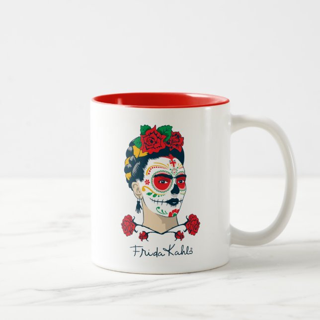 Frida Kahlo | El Día de los Muertos Två-Tonad Mugg (Höger)